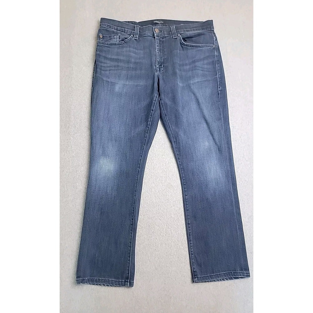Fidelity Denim Impala Mens 36 Blue Dante Straight Leg Stretch Jeans USA Made